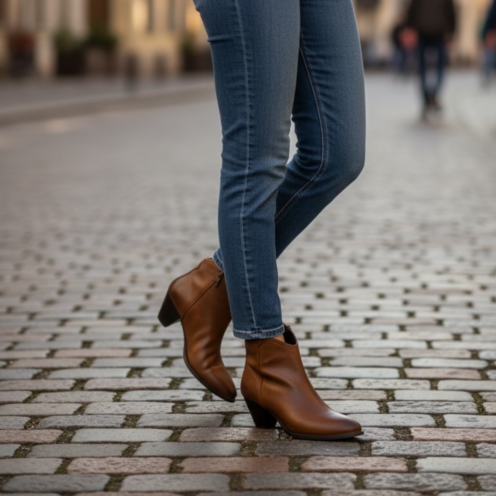 FRYE AND CO. Tan Leather Booties